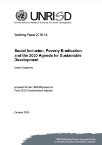 Social Inclusion, Poverty Eradication and the 2030 Agenda for Sustainable Development